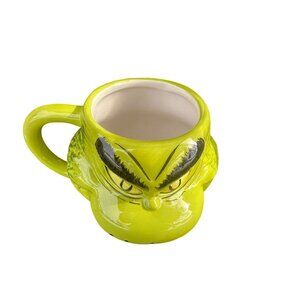 Dr. Seuss The Grinch Sculpted Ceramic Mug Lime Green Handle 16oz
